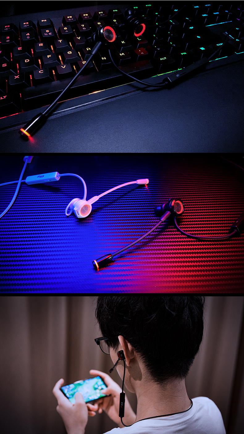 edifier漫步者hecate gm3蓝牙入耳式手机游戏耳机带麦带话筒通用耳机