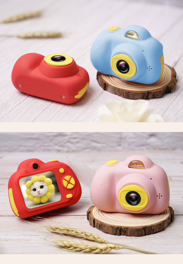 为思礼六一礼物儿童专属相机前后1200w像素32g闪迪卡一键对焦可录像可